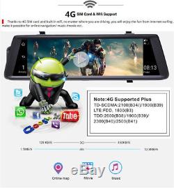 10 inch Android 5.1 Car DVR 4G WiFi/Bluetooth Rearview Mirror Cam ADAS GPS Navi