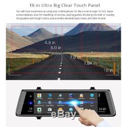 10inch Full HD Android 4G WiFi BT GPS Navigation Car DVR Dash Cam Recorder ADAS