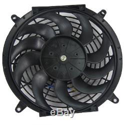 12 12v 80w Electric Engine Radiator Intercooler Slim Cooling Fan Universal Pro