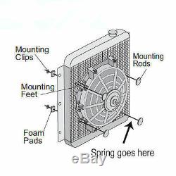 12 Universal Slim Electric Radiator Cooling Fan Push Pull 12V 80W Mounting Kit