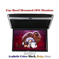 15.6'' HD 1080P IPS screen Flip Down Car Auto Roof Mounted Monitor MP5 TV HDMI
