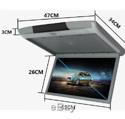15.6'' HD 1080P IPS screen Flip Down Car Auto Roof Mounted Monitor MP5 TV HDMI