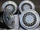 17 Rs Silver & Polished Style Deep Dish Alloy Wheels 4x100 Euro Style 17 Inch 3