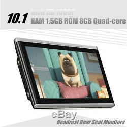1PC 10.1 inch HD 1080P RAM 1.5GB ROM 8GB Quad-core Headrest Rear Seat Monitors
