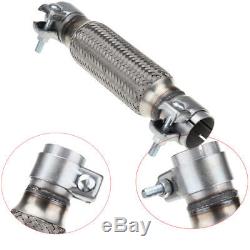 1.75 x 8 45mm x 200mm Exhaust Flexible Flexi Flex Joint Pipe Repair With Clamps