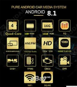 1 Din Android 8.1 9 1080P Quad-core 16GB Car Stereo Radio GPS OBD MP5 Player