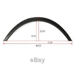 1 Pair Car Polyurethane Body Wheel Eyebrow Fender Flares Decor Heat Resistant