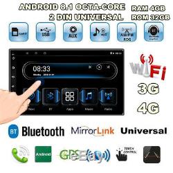 2Din 7'' HD Car Stereo Radio GPS Video Player BT 4G Wifi Mirror Link DAB RDS OBD
