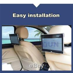 2PCS! Headrest Rear Seat Monitors Touch Screen 11.6 Inch Quad-Core Mirror Link