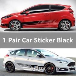 2pcs Racing Stripe Graphic Stickers Car Body Side Door Vinyl Decals Universal