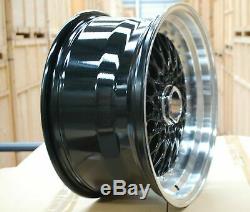4 x 17 BBS RS STYLE ALLOY WHEELS TO FIT FORD FIESTA FOCUS 4X100/108 BLACK POL