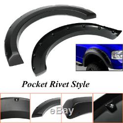 4pcs RIVET STYLE FENDER FLARES WHEEL ARCH ABS COVER KIT For FORD F150 2004-2008