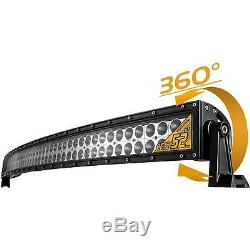 52''inch Led Curved Light Bar 300W Driving Light Spot Flood Combo Beam Lamp Cree
