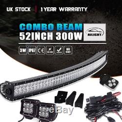 52inch 300W CURVED LED LIGHT BAR OFFROAD Fit For LAND ROVER FREELANDER/DISCOVERY