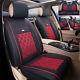 5-seats Car Seat Cover Pu Leather/mesh Needlework Front&rear Universal Black/red
