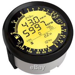 6 in 1 Multi-functional Car Gauge Meter GPS Speedometer Tachometer Oil Pressure