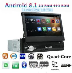 7 Single 1 Din Car Stereo Radio Android 8.1 2G+16G BT WiFi GPS Mirror Link OBD