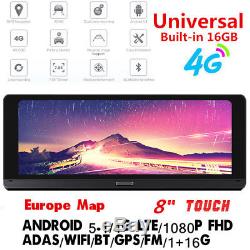 8 inch HD Touch Screen 4G ADAS Android 5.1 GPS Navigation Car DVR Video Recorder