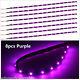 8pcs Purple 15 Led Car Grille Flexible Light Strip Interior Atmosphere Lamp Smd