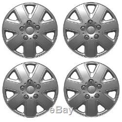 ALLOY LOOK SET OF 4 x 15 INCH SILVER WHEEL TRIMS COVERS HUB CAPS 15