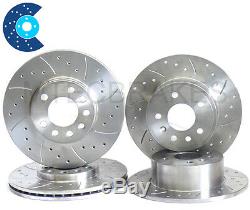 ASTRA 1.8 COUPE Drilled Grooved Brake Discs Front Rear