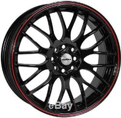 Alloy Wheels 17 Black Red Motion For Vauxhall Opel Astra Corsa Vectra Zafira