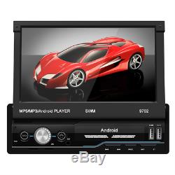 Android8.1 1Din 7 Retractable HD Touch Screen BT Car GPS Navigator MP5 Player