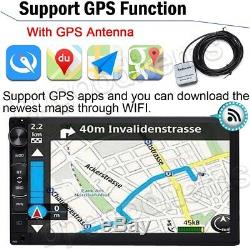 Android 6.0 Double DIN 7 Car Stereo GPS Sat Navigation WiFi 4G Radio Quad Core