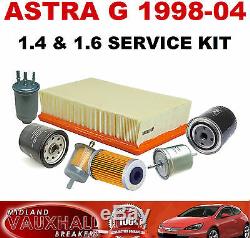 Astra G Mk4 Service Kit 1.4 1.6 8v 16v Z16se Z16xe Oil Air Petrol Fuel Filter