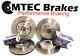 Astra G Mk4 2.0 Gsi Turbo Front Rear Drilled Grooved Brake Discs & Mtec Pads