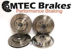 Astra G mk4 2.0 GSi Turbo Front Rear Drilled Grooved Brake Discs & MTEC Pads