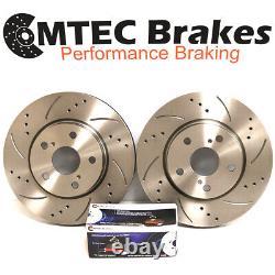 Astra mk4 2.0 GSi Turbo 02-04 Drilled Grooved Front Discs & MTEC Pads 308mm