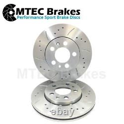 Astra mk4 G 2.2 Front Drilled Grooved Brake Discs Pads