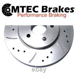 Astra mk4 G 2.2 Front Drilled Grooved Brake Discs Pads