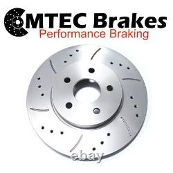 Astra mk4 G 2.2 Front Drilled Grooved Brake Discs Pads