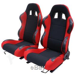 BLACK & RED RECLINING BUCKET CAR SEATS FOR VAUXHALL ASTRA INC SRi/GSi/VXR