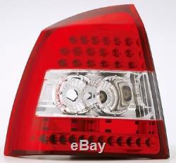Back Rear Tail Lights For Vauxhall Astra G Hatch Red-Clear Crystal- LED