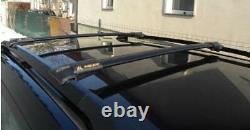 Black Aluminium Roof Bars For Vauxhall ASTRA mk4 Estate 1998-2004 (Raised Rails)