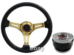 Black Gold TS Steering Wheel + Quick Release boss