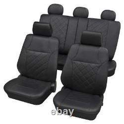 Black Leatherette Luxury Car Seat Cover For Vauxhall ASTRA mk4 1998-2005
