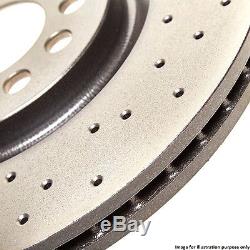 Brembo Xtra Front Vented High Carbon Drilled Brake Disc Pair Discs x2 09.7629.1X