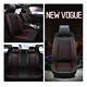 Car Full Set Seat Covers Luxury Leather Front Back Seat Covers Black & Red