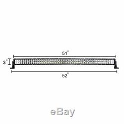 Curved 52inch 300W LED Work Light Bar Combo Light Truck Off-road SUV Boat Jeep