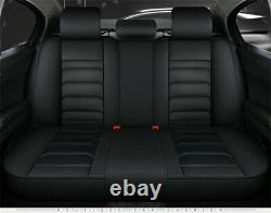 Deluxe Edition 5-Seats Car Seat Covers PU Leather Front Rear Cushions Full Set