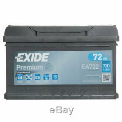 Exide Premium EA722 100 Car Battery 5 Year Warranty 72Ah 720cca Replacement