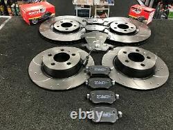 For Vauxhall Astra Mk4 G 1.8 16v Front & Rear Drilled Grooved Brake Discs & Pads