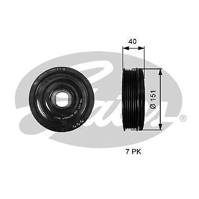 Gates Tvd1110 Crankshaft Belt Pulley Fits Mercedes Nissan Opel Renault Vauxhall