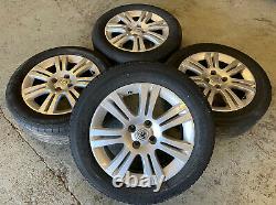 Genuine OEM Vauxhall 16 4x100 Alloy Wheels + Tyres Meriva Astra MK4