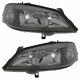 Headlights Vauxhall Astra G Mk4 Coupe 1998-2004 Black Headlamps Left & Right