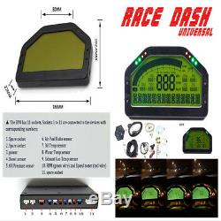 LCD 0 9000rpm Tacho Car Dashboard Rally Gauge Multi-function Sensor Alarm LED